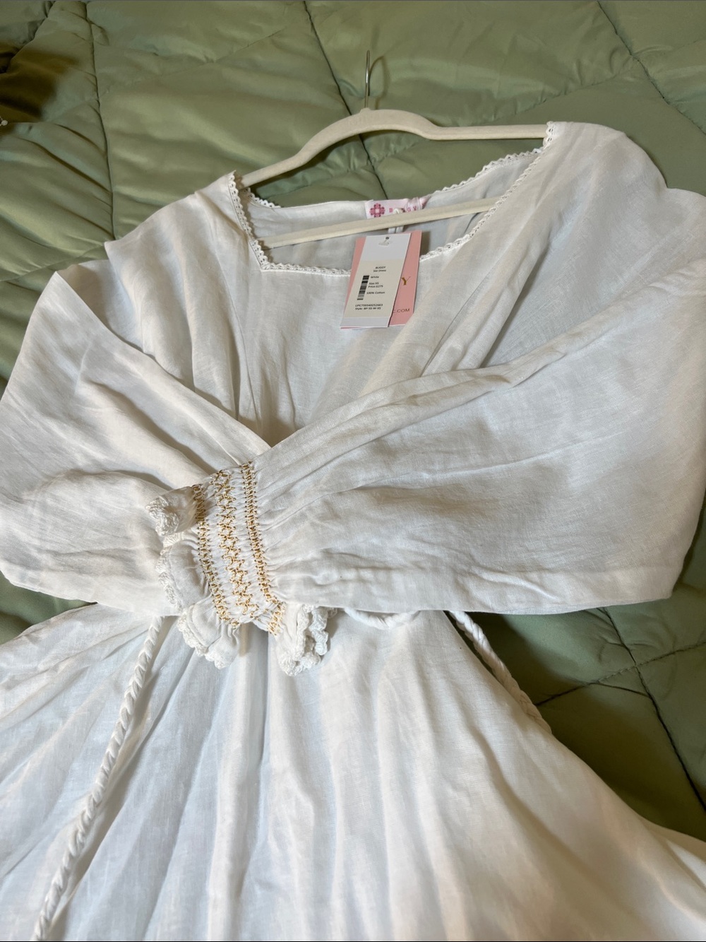 Buggy Sisi Dress in white and Gold - Picture 2 of 6